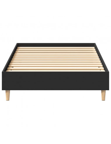 Giroletto senza Materasso Nero 90x190 cm in Legno Multistrato