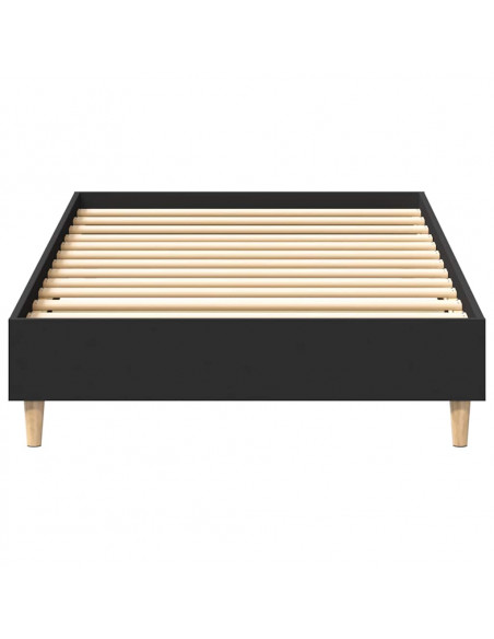 Giroletto senza Materasso Nero 75x190 cm in Legno Multistrato