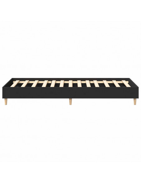 Giroletto senza Materasso Nero 75x190 cm in Legno Multistrato