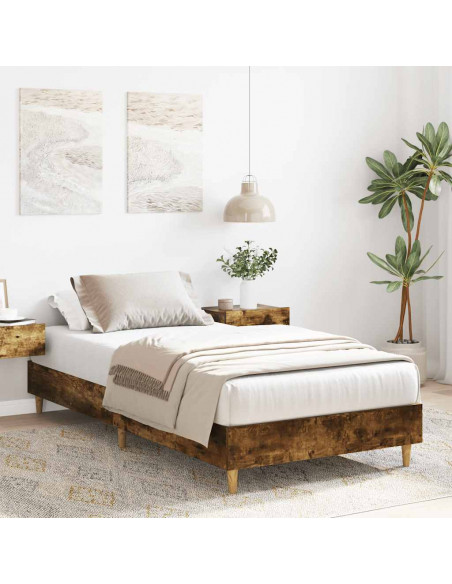 Giroletto senza Materasso Rovere Fumo 100x200 cm in Truciolato