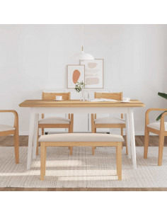 Panca 90 cm in Legno Massello di Hevea 2