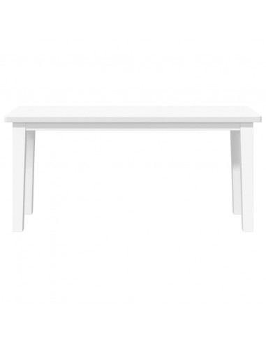 Panca 90 cm Bianco in Legno Massello di Hevea