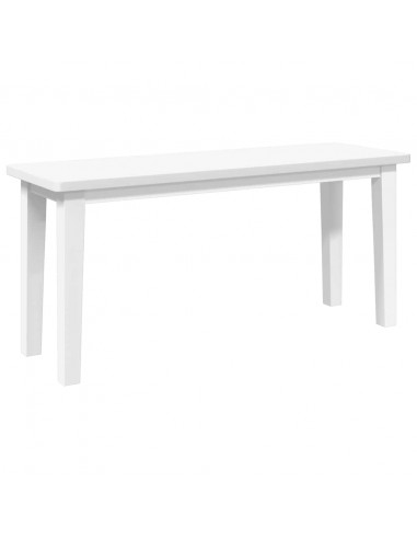 Panca 90 cm Bianco in Legno Massello di Hevea