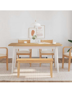 Panca 90 cm in Legno Massello di Hevea 2