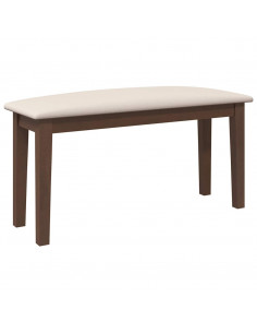 Panca 90 cm Marrone in Legno Massello di Hevea