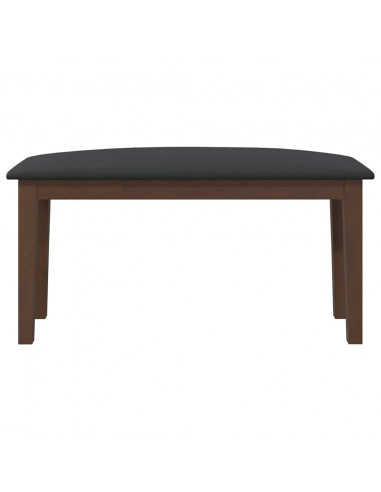 Panca 90 cm Marrone in Legno Massello di Hevea