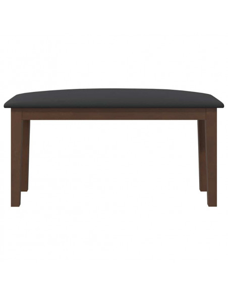 Panca 90 cm Marrone in Legno Massello di Hevea