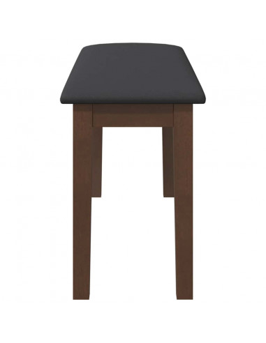 Panca 90 cm Marrone in Legno Massello di Hevea