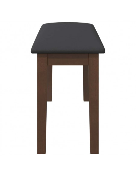 Panca 90 cm Marrone in Legno Massello di Hevea