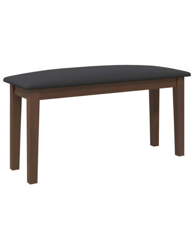 Panca 90 cm Marrone in Legno Massello di Hevea