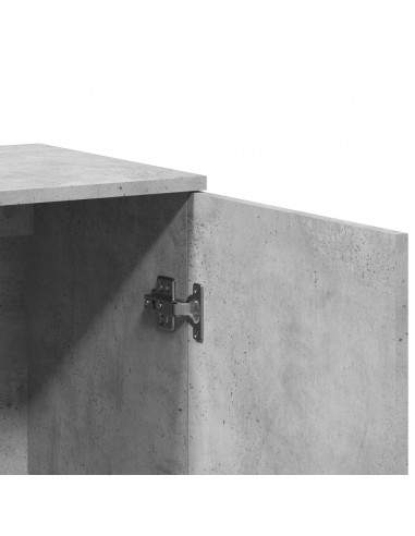 Credenza Grigio Cemento 79x38x80 cm in Legno Multistrato