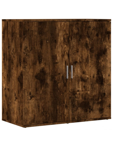 Credenze 2 pz Rovere Fumo 79x38x80 cm in Legno Multistrato