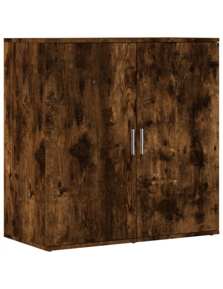 Credenze 2 pz Rovere Fumo 79x38x80 cm in Legno Multistrato