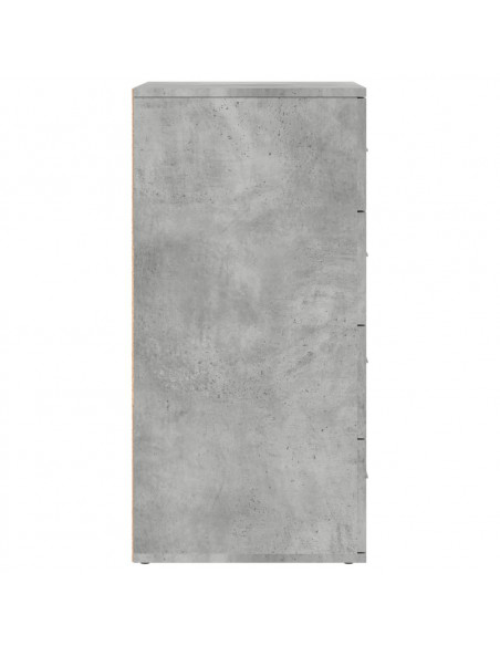 Credenze 3 pz Grigio Cemento in Legno Multistrato