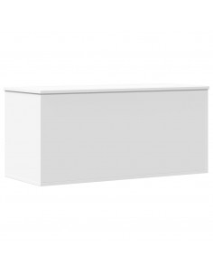 Contenitore Portaoggetti Bianco 100x42x46 cm Legno Multistrato
