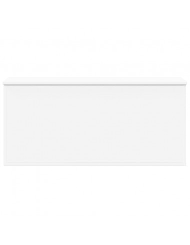 Contenitore Portaoggetti Bianco 100x42x46 cm Legno Multistrato
