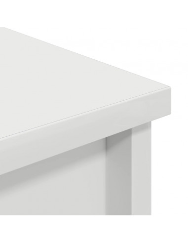 Credenza Bianca 37,5x35x180 cm in Legno Multistrato