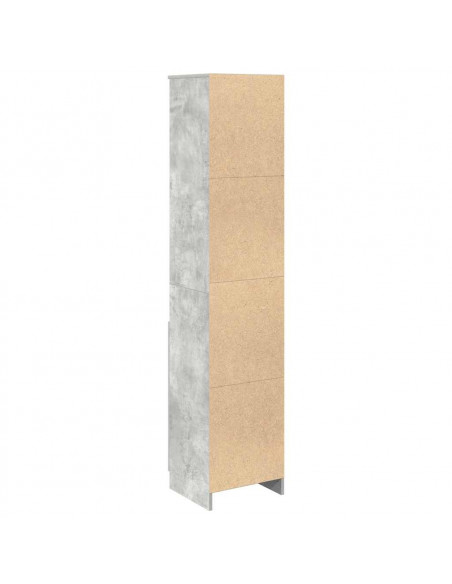 Credenza Grigio Cemento 37,5x35x180 cm in Legno Multistrato