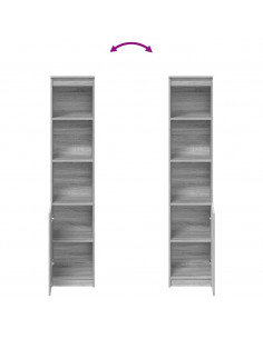 Credenza Grigio Sonoma 37,5x35x180 cm in Legno Multistrato 2