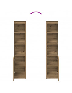 Credenza Alta Rovere Artigianale 37,5x35x180 cm in Truciolato 2