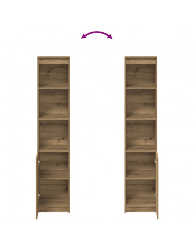 Credenza Alta Rovere Artigianale 37,5x35x180 cm in Truciolato