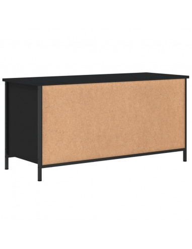 Mobile Porta TV Nero 100x40x50 cm in Legno Multistrato