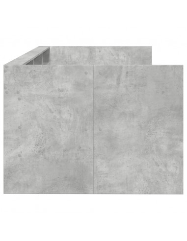 Divano Letto con Cassetti Grigio Cemento 100x200 cm Multistrato