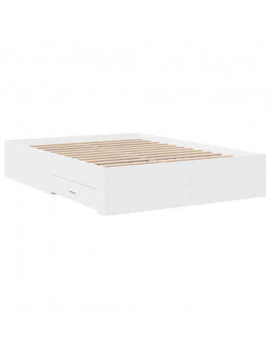 Giroletto con Cassetti Bianco 120x200 cm in Legno Multistrato