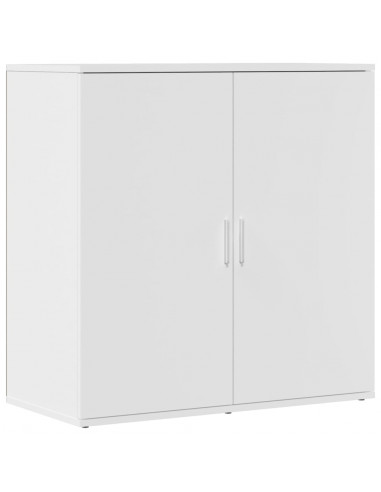 Credenze 2 pz Bianche 79x38x80 cm in Legno Multistrato