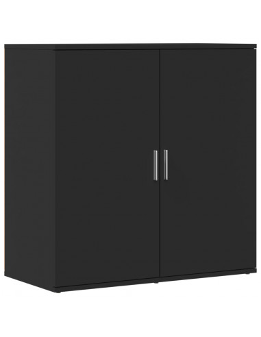 Credenze 2 pz Nere 79x38x80 cm in Legno Multistrato