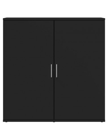 Credenze 2 pz Nere 79x38x80 cm in Legno Multistrato