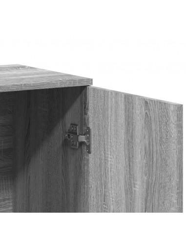Credenza Grigio Sonoma 79x38x80 cm in Legno Multistrato