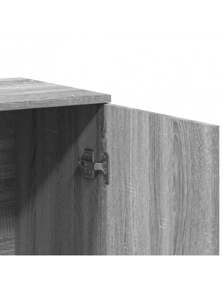 Credenza Grigio Sonoma 79x38x80 cm in Legno Multistrato