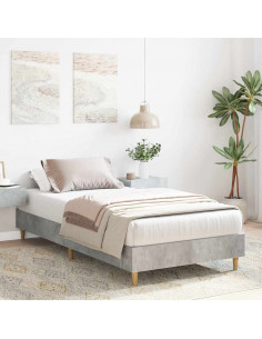 Giroletto senza Materasso Grigio Cemento 75x190 cm Truciolato 2