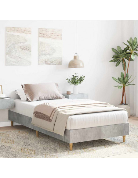 Giroletto senza Materasso Grigio Cemento 75x190 cm Truciolato