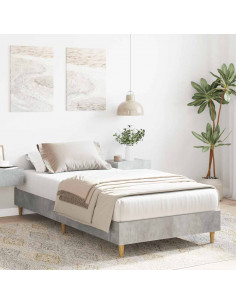 Giroletto senza Materasso Grigio Cemento 90x190 cm Truciolato 2