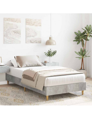 Giroletto senza Materasso Grigio Cemento 90x190 cm Truciolato