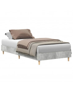 Giroletto senza Materasso Grigio Cemento 100x200 cm Truciolato