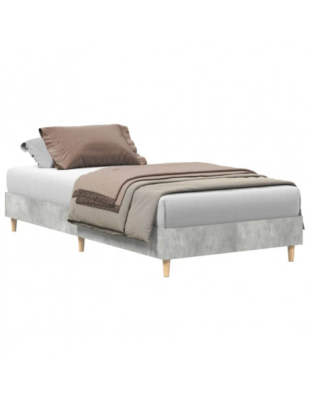 Giroletto senza Materasso Grigio Cemento 100x200 cm Truciolato
