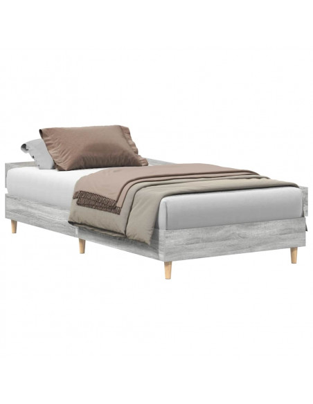 Giroletto senza Materasso Grigio Sonoma 75x190 cm in Truciolato