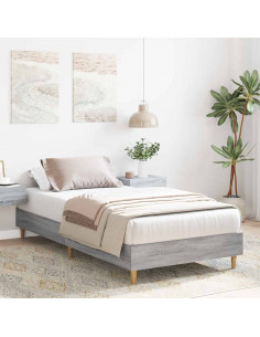 Giroletto senza Materasso Grigio Sonoma 75x190 cm in Truciolato 2