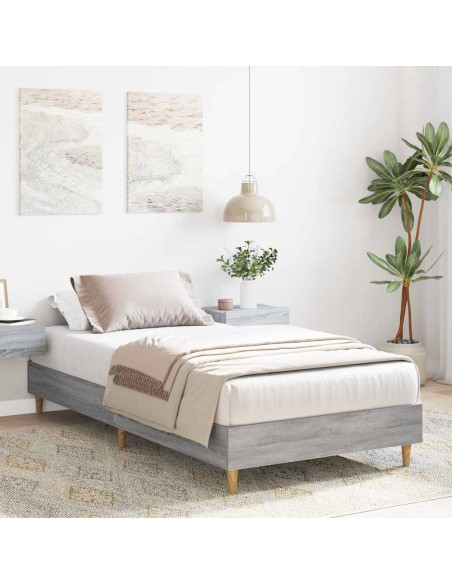 Giroletto senza Materasso Grigio Sonoma 75x190 cm in Truciolato