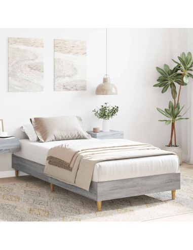 Giroletto senza Materasso Grigio Sonoma 90x190 cm in Truciolato