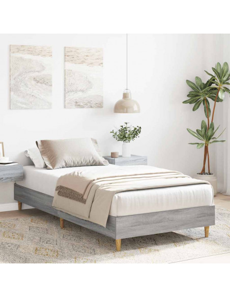 Giroletto senza Materasso Grigio Sonoma 90x190 cm in Truciolato