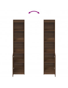 Credenza Rovere Marrone 37,5x35x180 cm in Legno Multistrato 2