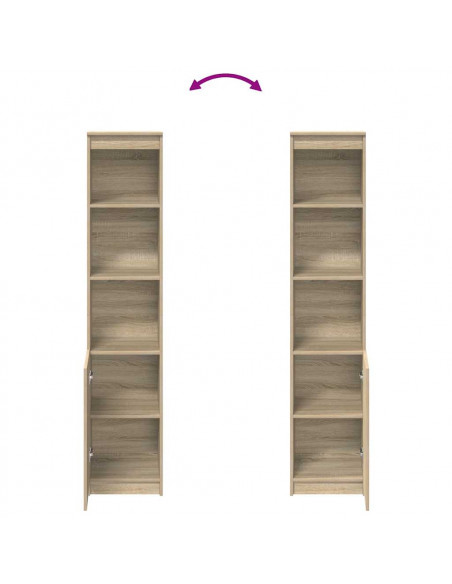 Credenza Rovere Sonoma 37,5x35x180 cm in Legno Multistrato
