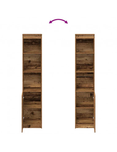 Credenza Legno Antico 37,5x35x180 cm in Truciolato