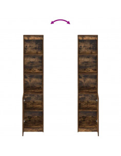 Credenza Rovere Fumo 37,5x35x180 cm in Legno Multistrato 2