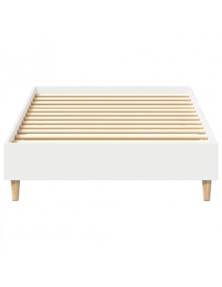 Giroletto senza Materasso Bianco 100x200 cm in Legno Massello