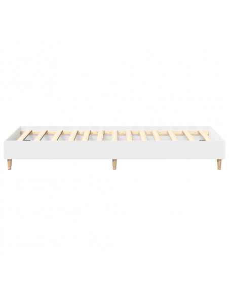 Giroletto senza Materasso Bianco 100x200 cm in Legno Massello